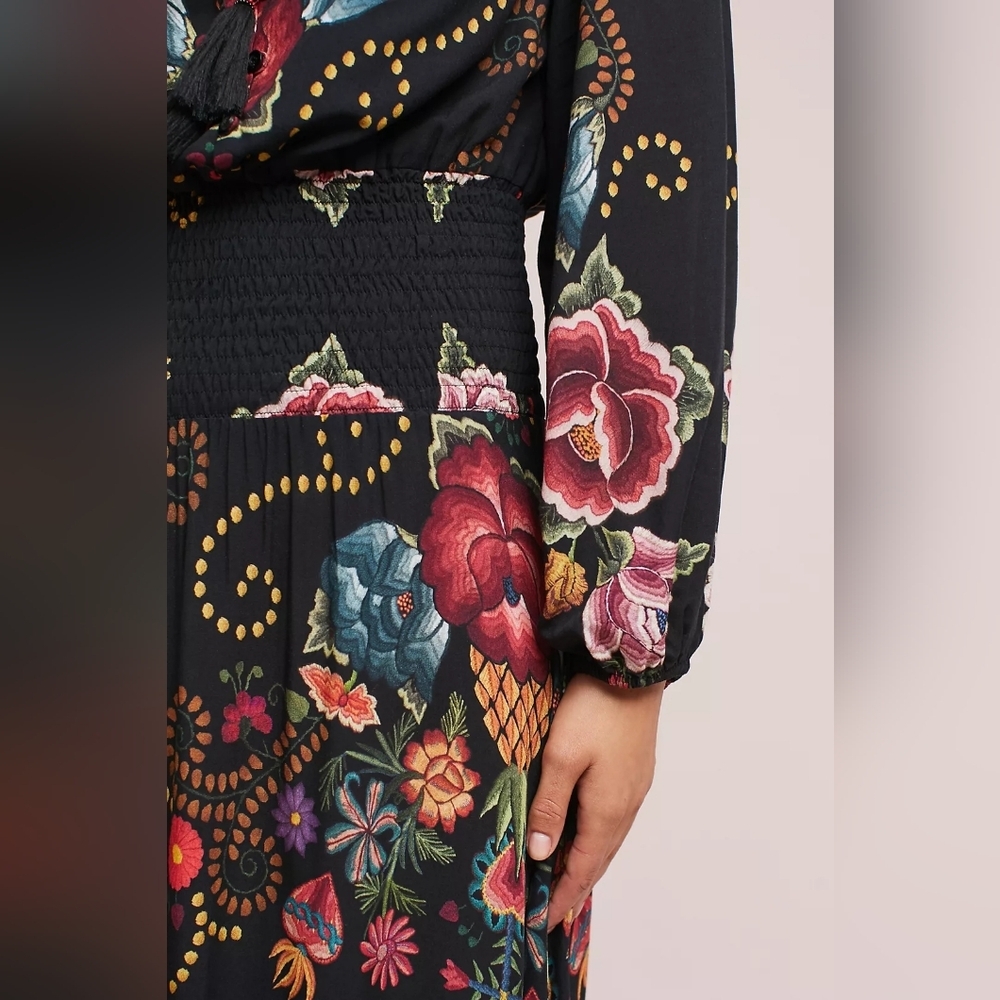 FARM Rio Black Floral Maxi Dress - Picture 5 of 8